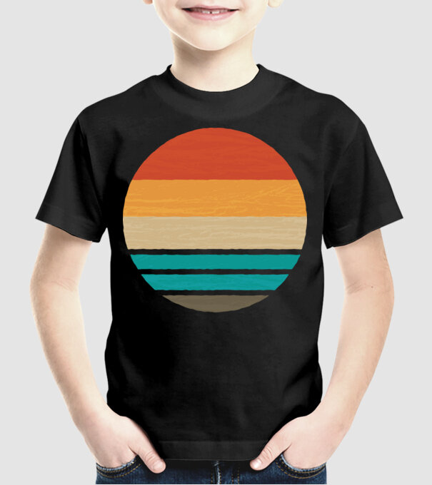 Fond Retro model negru pe tricou