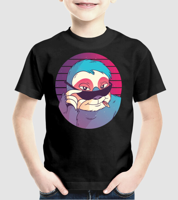 Retro Leneș model negru pe tricou