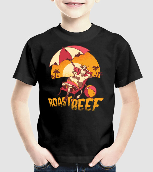 Friptură de vită - Roast Beef model negru pe tricou