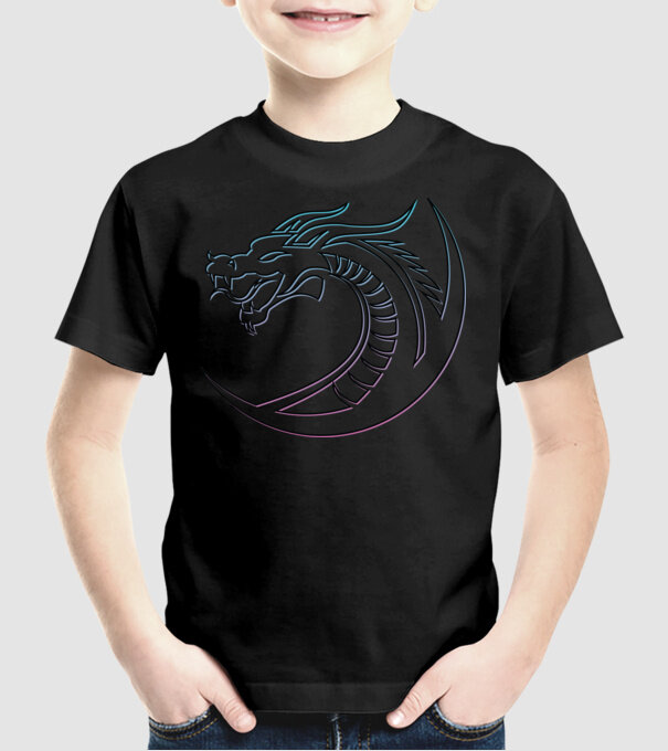 Dragon Tribal model negru pe tricou