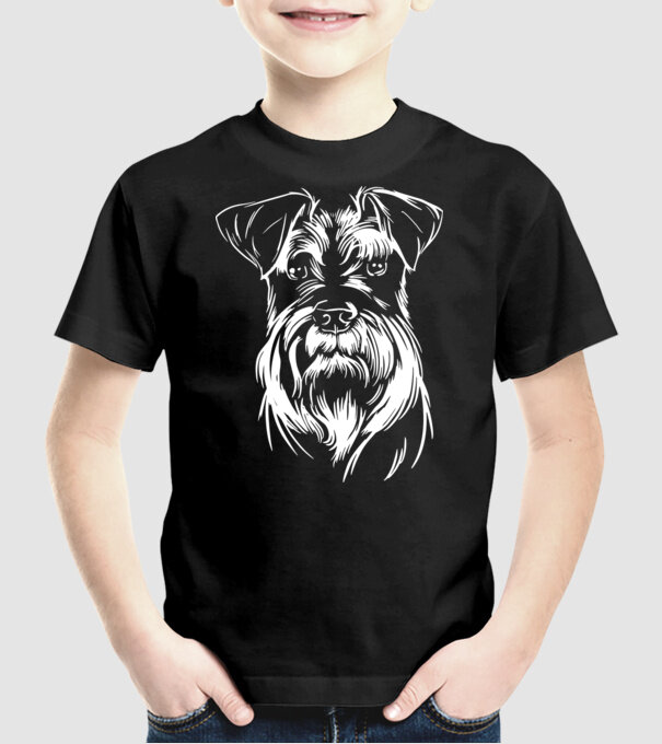 Cap Schnauzer model negru pe tricou
