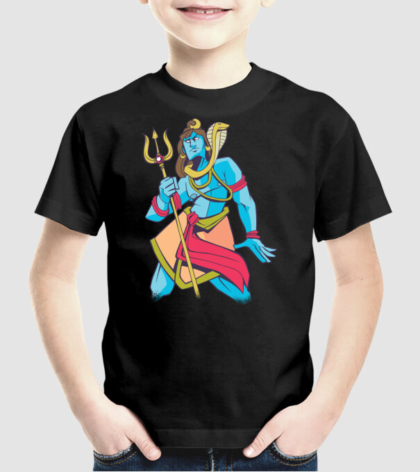 Shiva model negru pe tricou