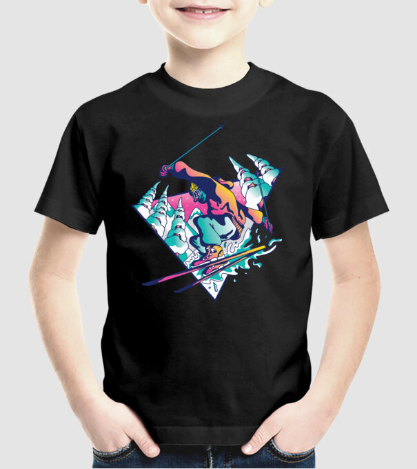 Broască țestoasă model negru pe tricou