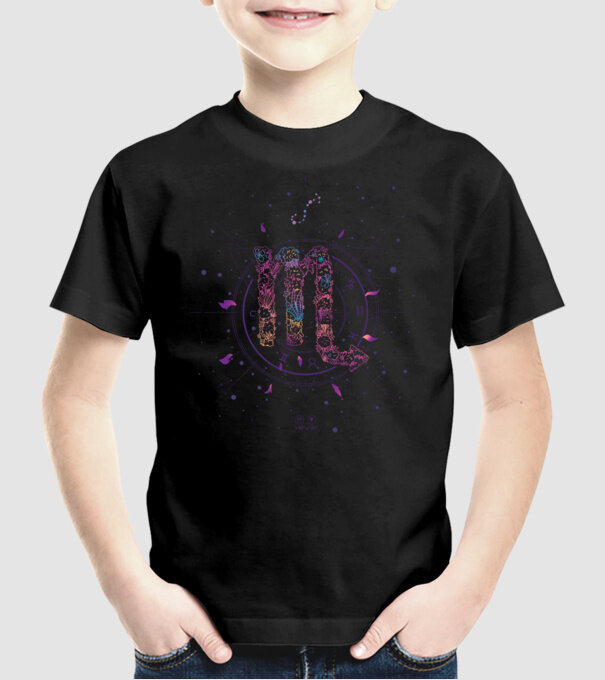 Scorpio Zodiac model negru pe tricou