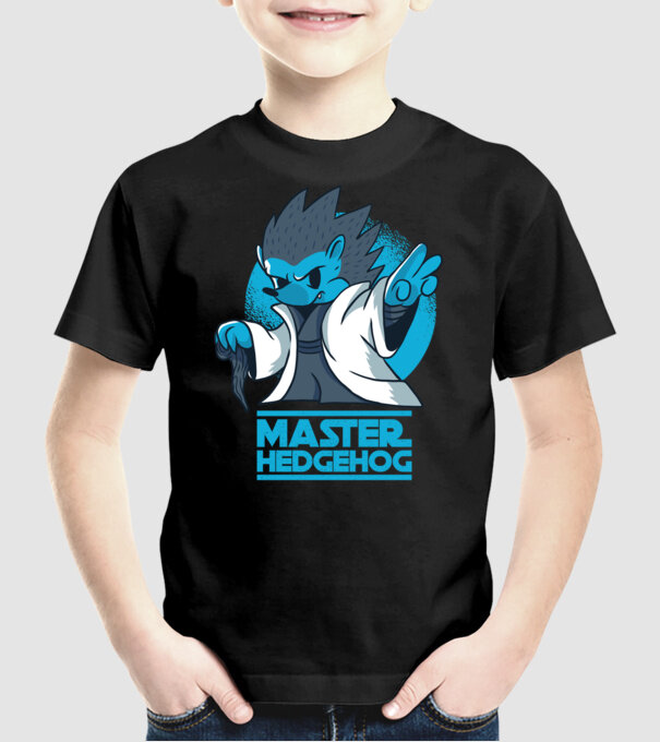 Maestru Arici model negru pe tricou