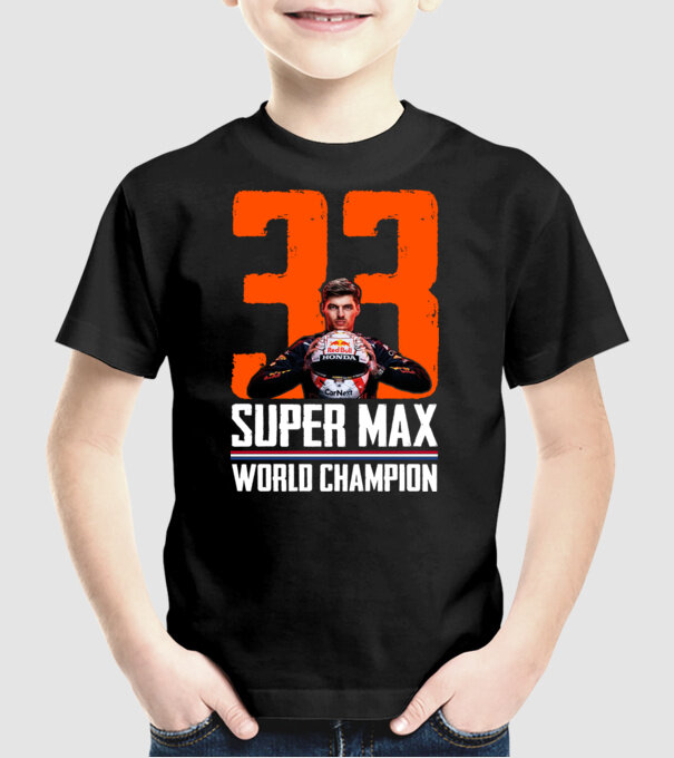 Super Max Formula 1 World Champion model negru pe tricou