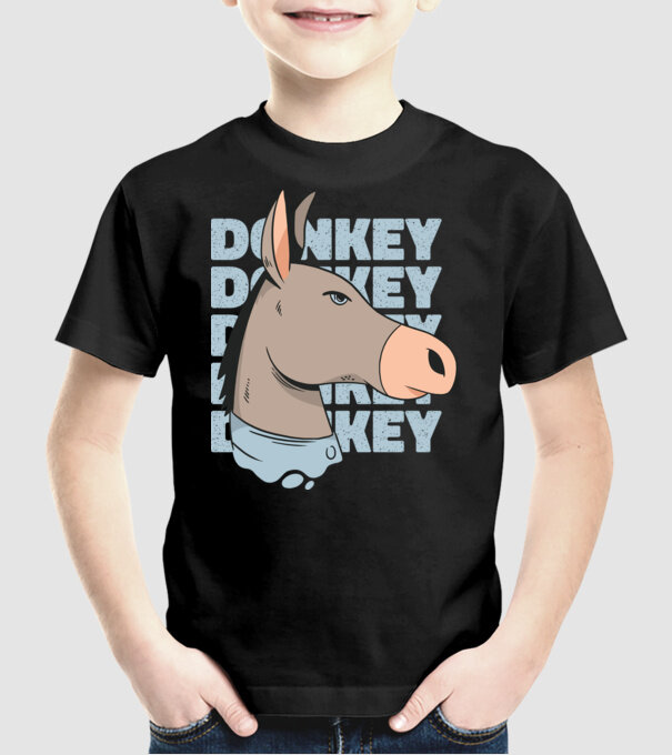 Măgar model negru pe tricou