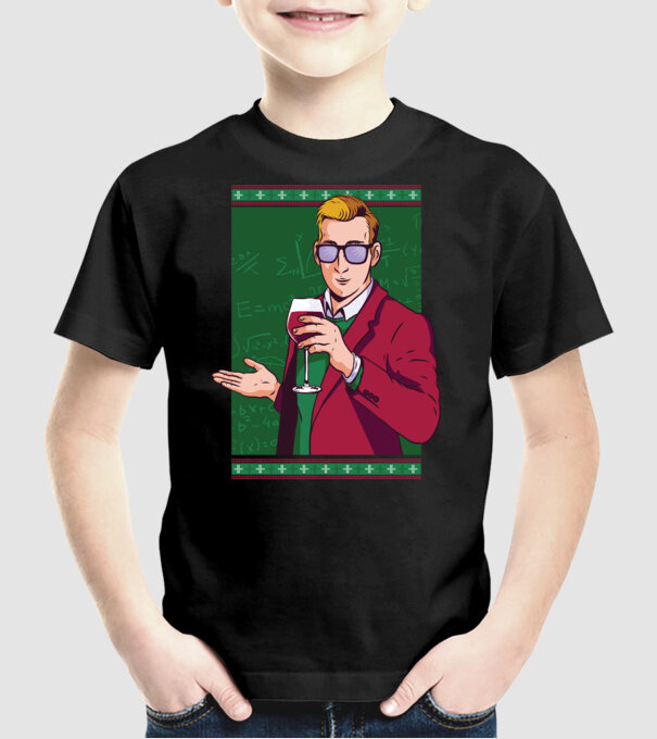 Profesor cu vin model negru pe tricou