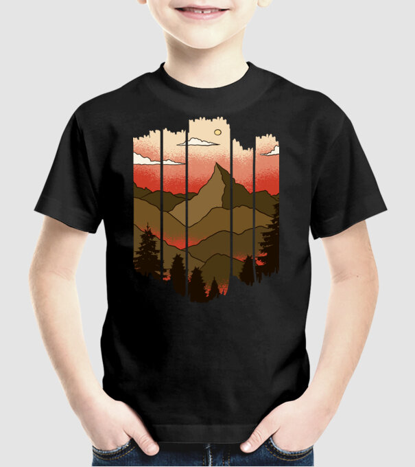 Imagine natură model negru pe tricou