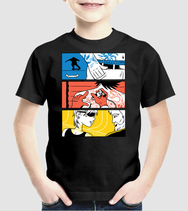 Tatuaj ilustrare model negru pe tricou