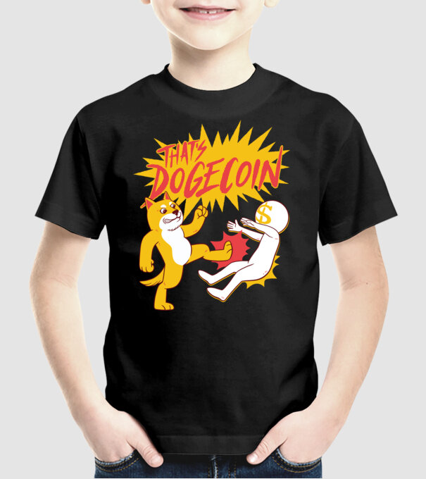 Thats Dogecoin model negru pe tricou