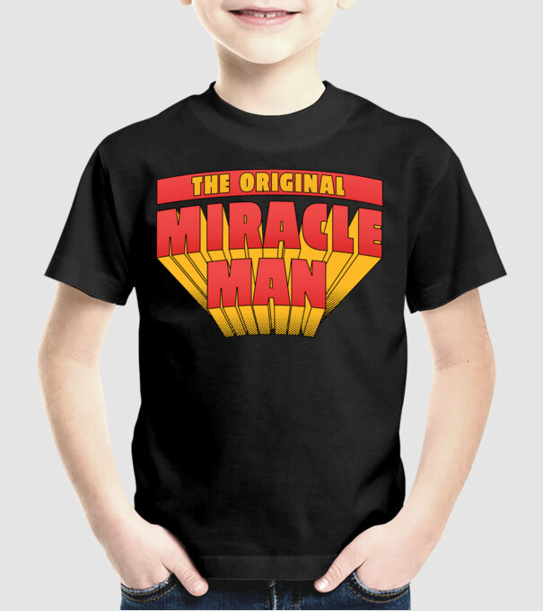 The Original Miracle Man model negru pe tricou