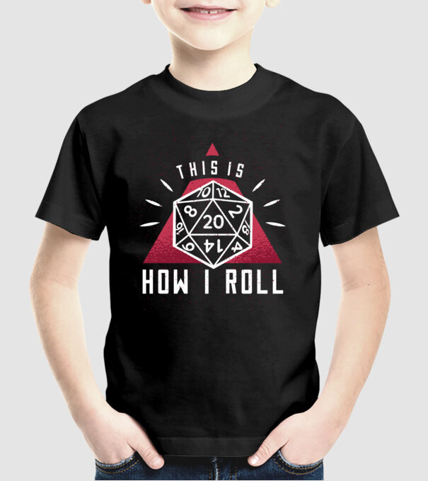 This is how I Roll - Joc de rol RPG model negru pe tricou