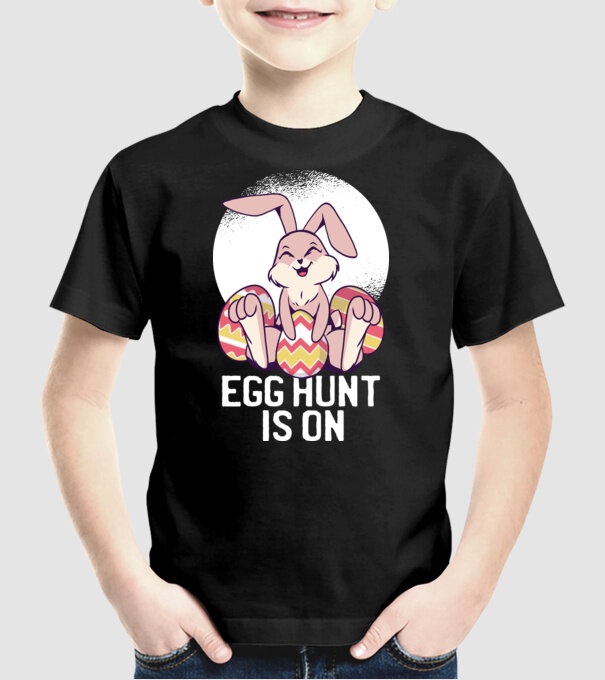 vânătoare de ouă de Paște ON model negru pe tricou