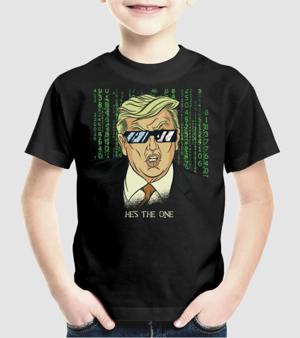 Trump Mátrix model negru pe tricou