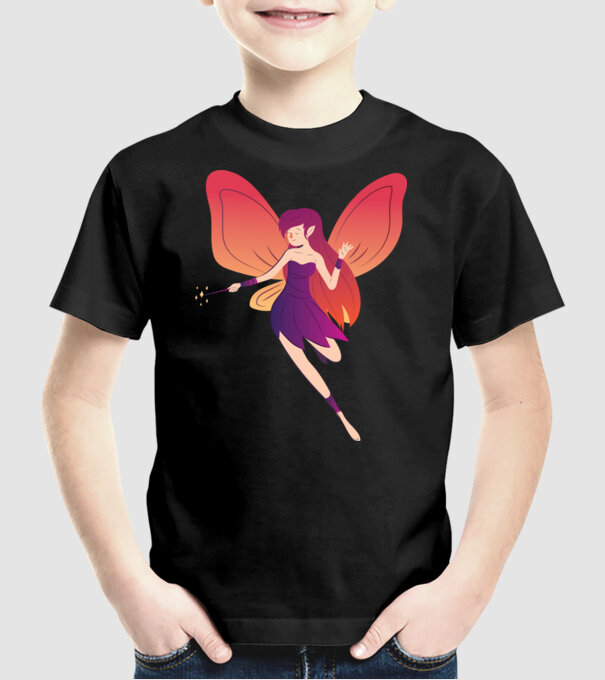 Magia zânelor model negru pe tricou
