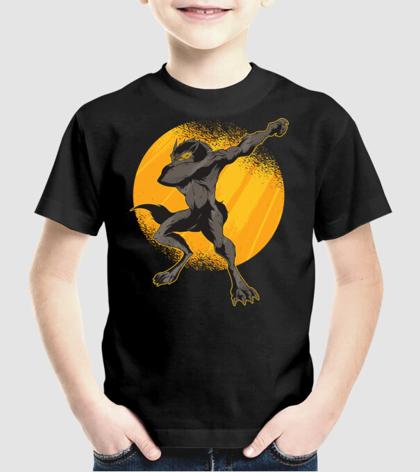 Vârcolac DAB model negru pe tricou