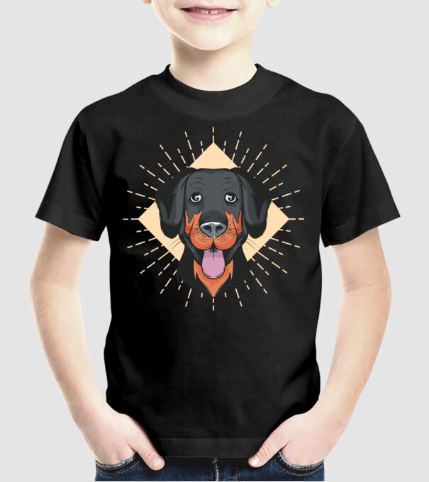 Cap Câine amuzant model negru pe tricou