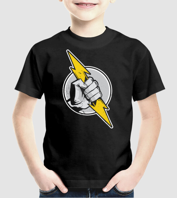 Tricou Electrician model negru pe tricou