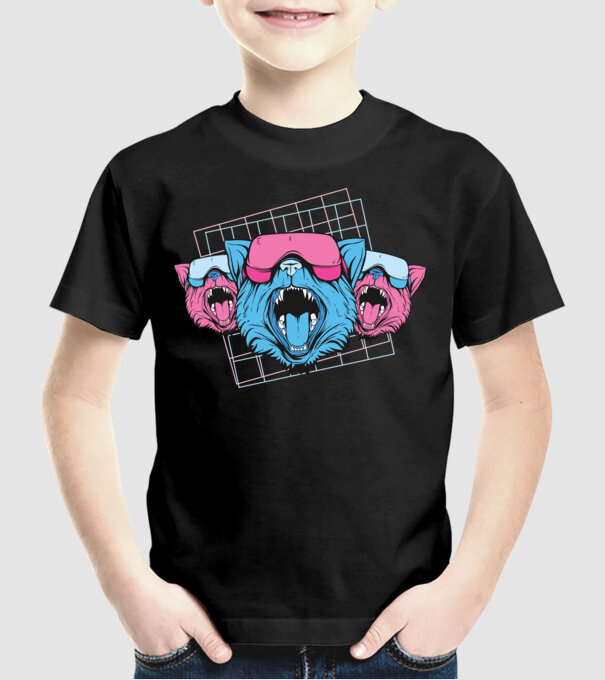 Pisicuțe VR model negru pe tricou