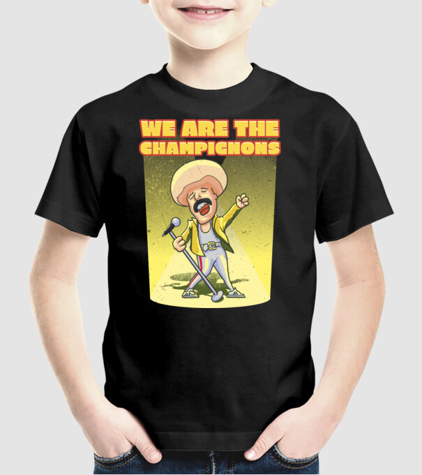 We are the Champignons Mercury model negru pe tricou