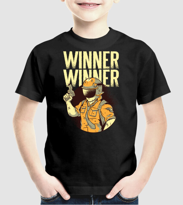 Winner Winner Chicken Dinner PUBG tricou model negru pe tricou