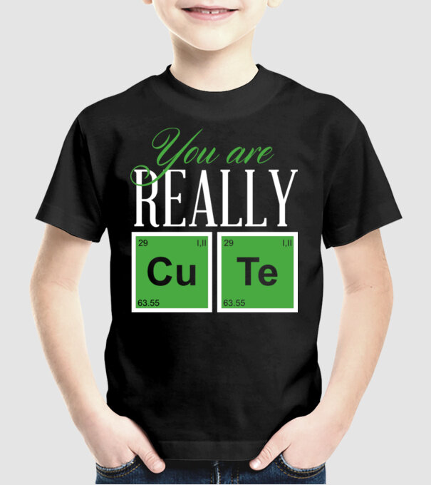You are really cute model negru pe tricou