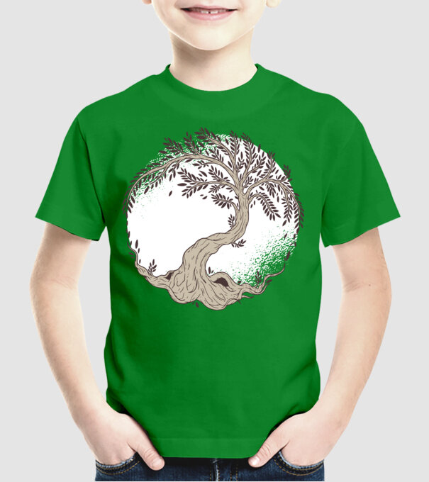 Copacul vieții model verde pe tricou