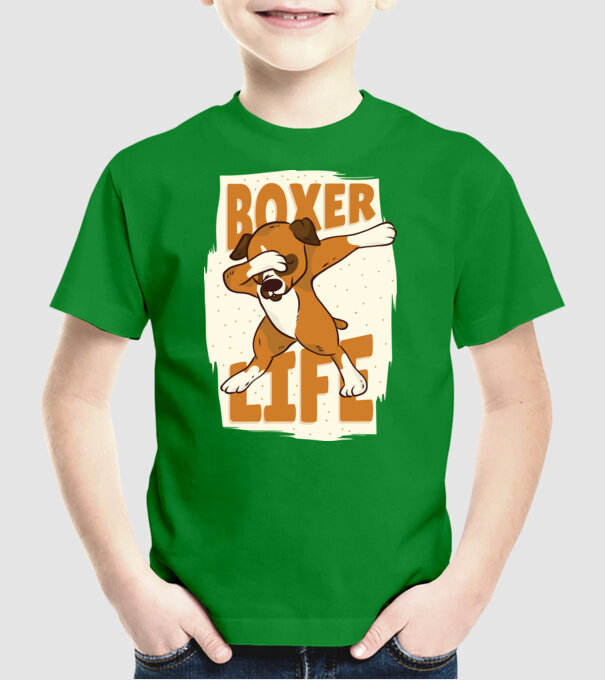 Boxer Life DAB model verde pe tricou