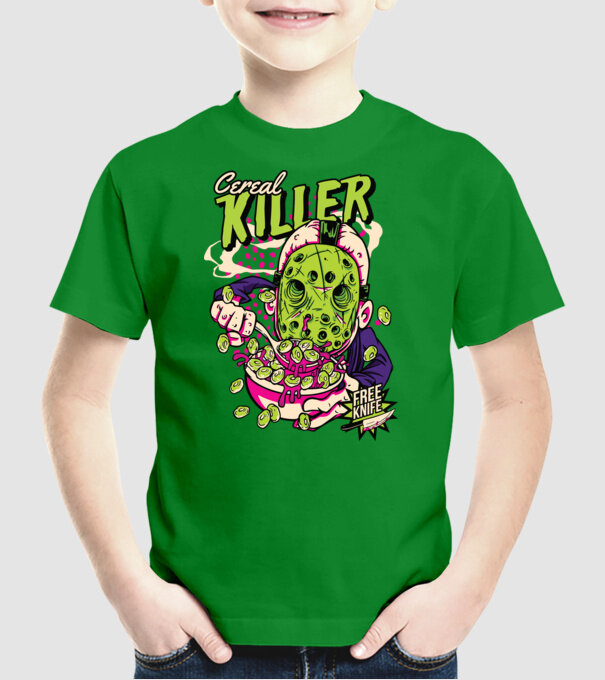 Cereal Killer model verde pe tricou