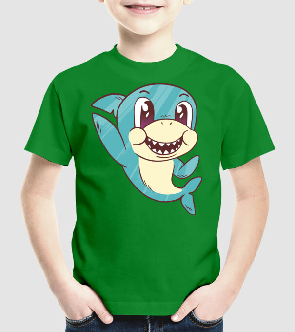 Rechin bebe drăguț model verde pe tricou