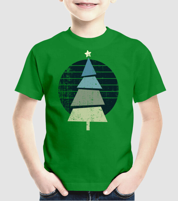 Pom de Crăciun model verde pe tricou