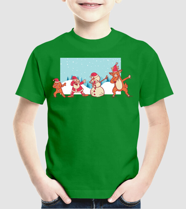 Crăciun DAB model verde pe tricou