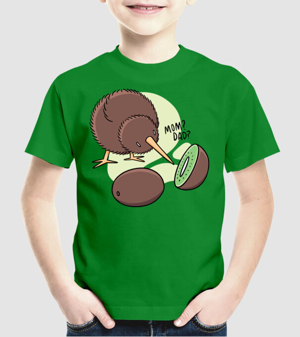 Familie Kiwi model verde pe tricou