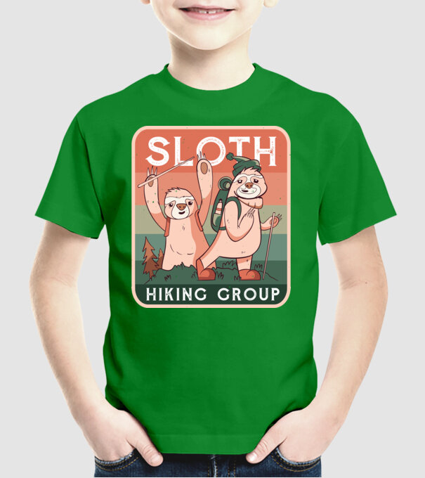 Grupul de amatori de drumeție Leneș model verde pe tricou