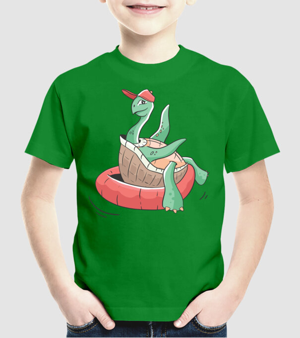 Broască țestoasă cool model verde pe tricou