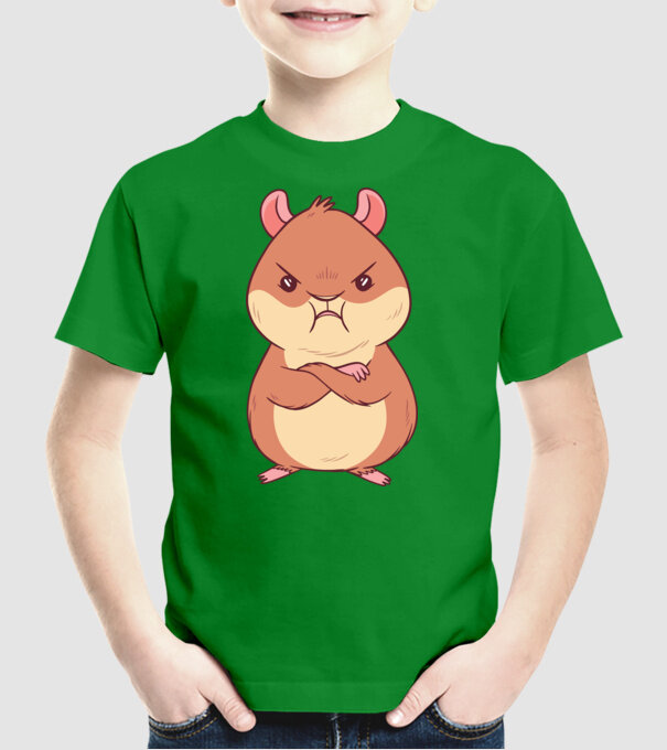 Hamster furios model verde pe tricou