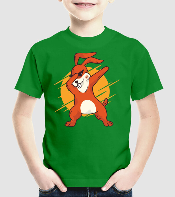 Iepuraș DAB model verde pe tricou