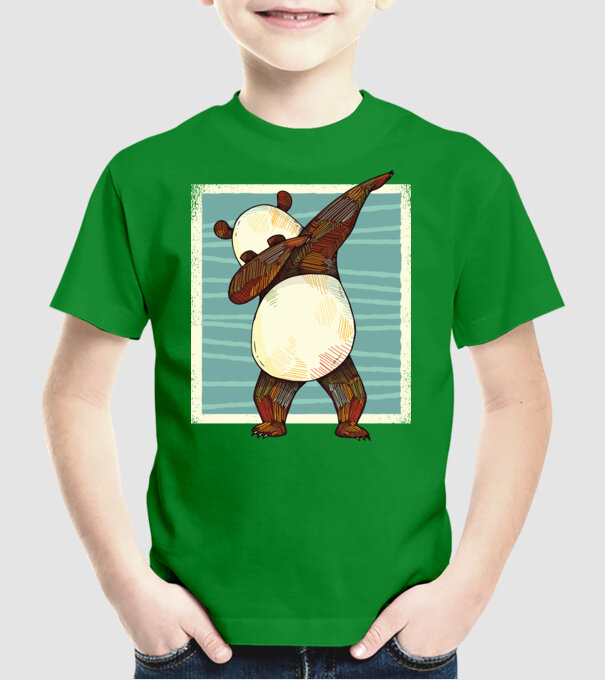 Panda DAB dans model verde pe tricou
