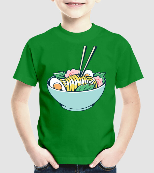 Paste Ramen model verde pe tricou