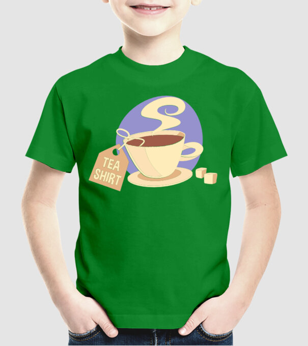 Teashirt model verde pe tricou
