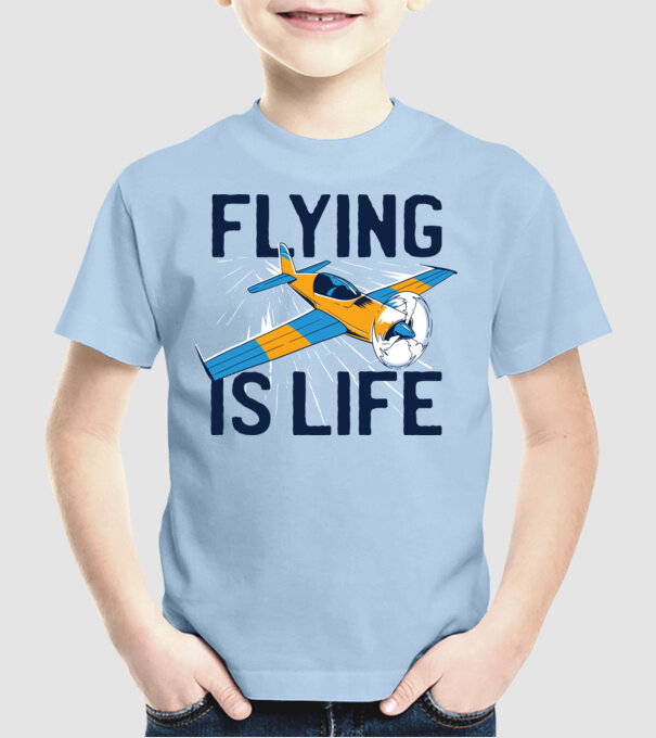 Zborul este viață model albastru deschis pe tricou