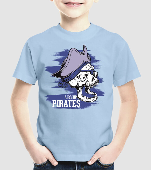 Airship Pirates 2 - Pirat model albastru deschis pe tricou