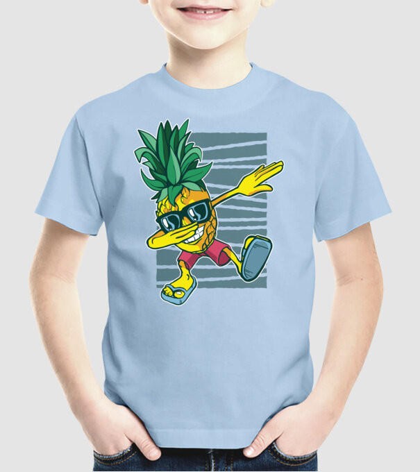 Ananas DAB dans model albastru deschis pe tricou