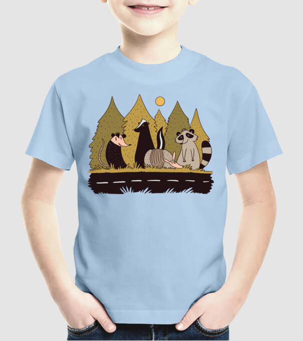 Animals Crossing model albastru deschis pe tricou