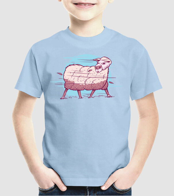 Miel în furtună model albastru deschis pe tricou