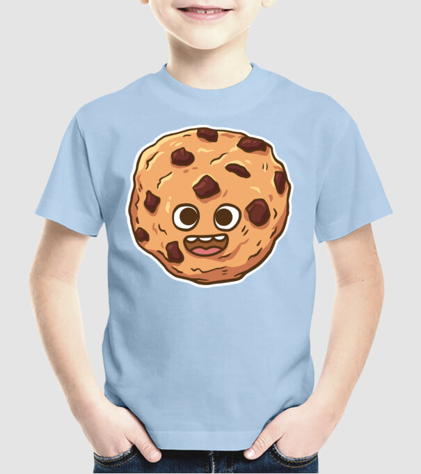 Cookie drăguț model albastru deschis pe tricou