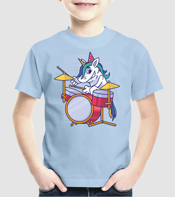Unicorn Baterist Zi de naștere model albastru deschis pe tricou