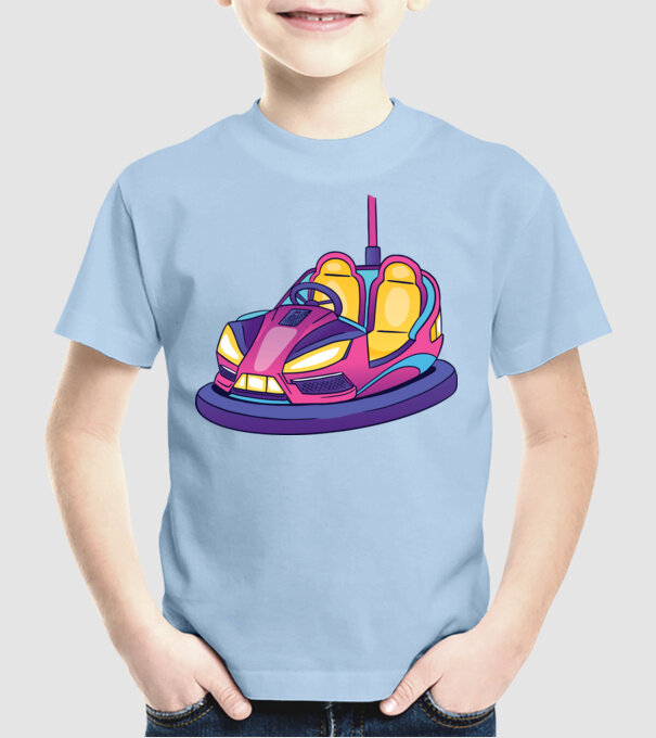 Dodgem model albastru deschis pe tricou