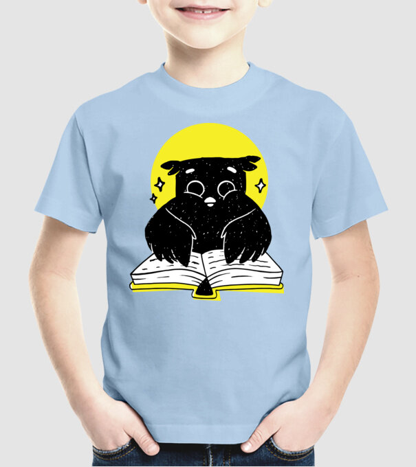 Bufniță de noapte model albastru deschis pe tricou
